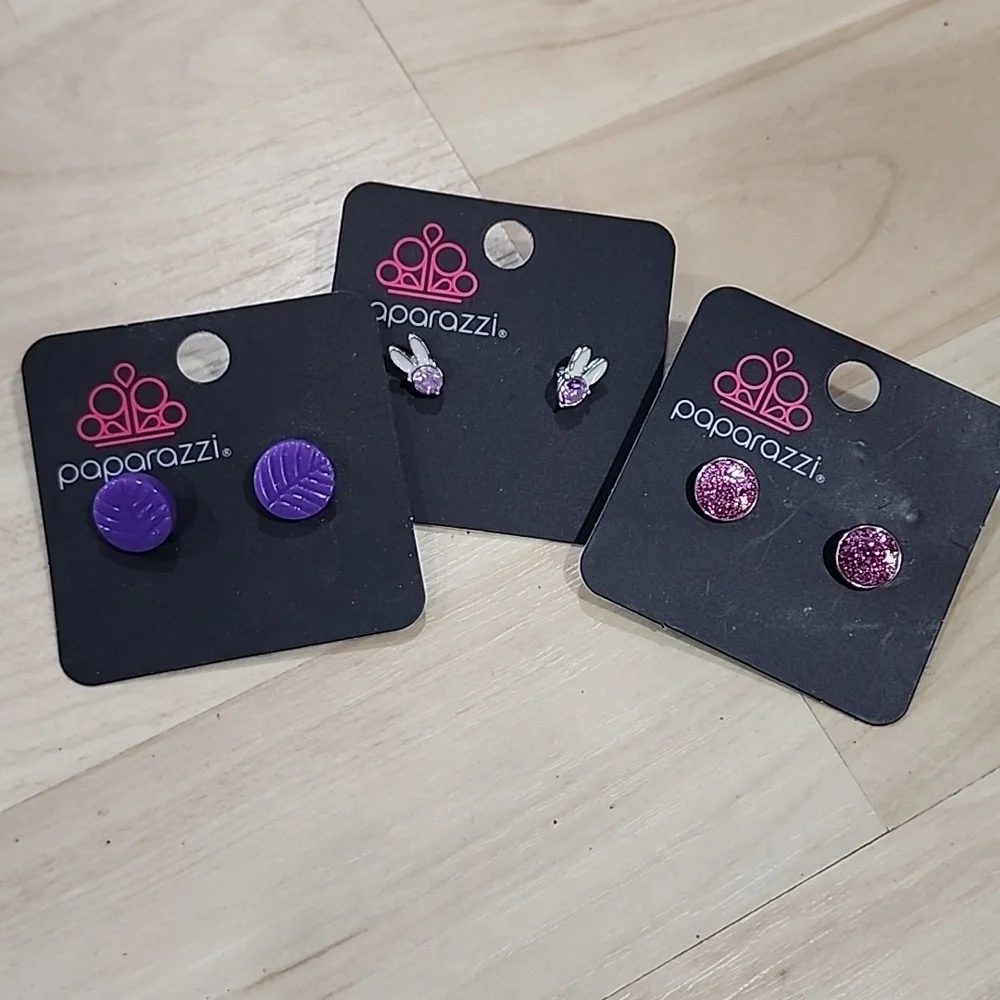 3 pr NWT paparazzi earrings